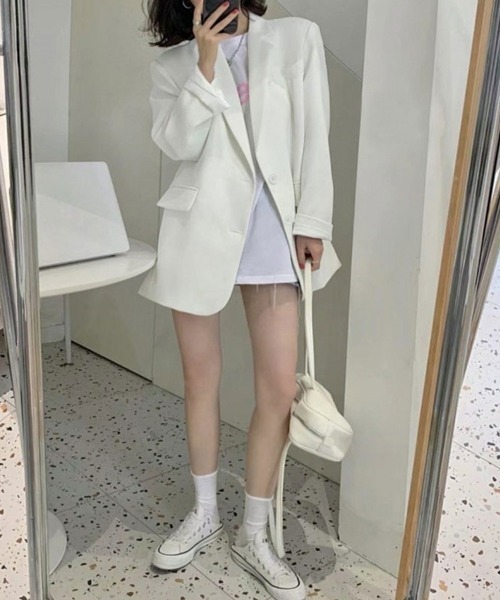 店内商品がすべてレジにて半額！！ 気軽に羽織れる大人のブレザー オーバーサイズ ダブルジャケット ジャケット・アウター