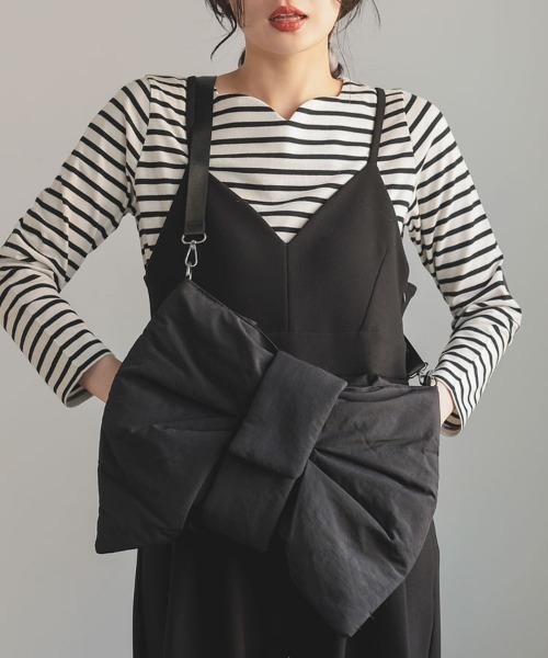 DONOBAN(ドノバン)の「リボントート(トートバッグ・レディース・ブラック/アイボリー/レッド/ブルー・ONE)」の2枚目の写真