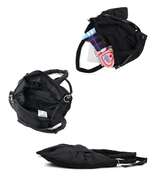 DONOBAN(ドノバン)の「リボントート(トートバッグ・レディース・ブラック/アイボリー/レッド/ブルー・ONE)」の5枚目の写真