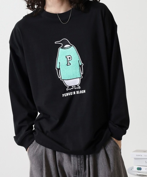 FUNALIVE(ファンアライブ)の「サガラ刺繍ワイドシルエットロングスリーブTシャツ(Tシャツ/カットソー・メンズ・ネイビー/ホワイト/ブラック/ブラック系その他2/スミクロ/ホワイト系2/インディゴブルー/サックスブルー・L/M/LL)」の19枚目の写真