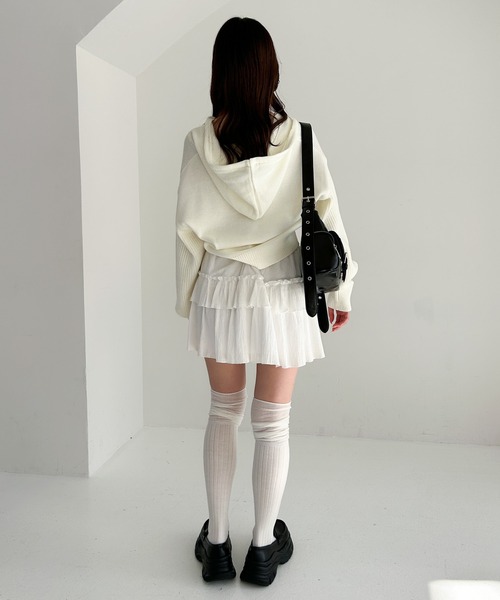 Heather(ヘザー)の「ニットZIPフーディ 322184(ニット/セーター・レディース・アイボリー/ベージュ/ネイビー・FREE)」の19枚目の写真