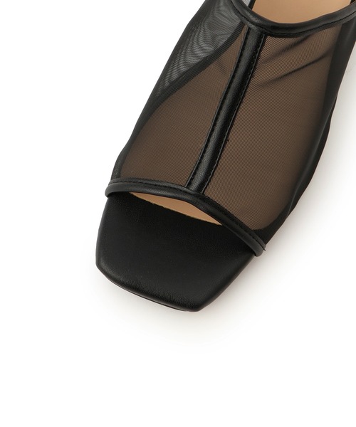 ROPE' PICNIC（ロペピクニック）の「スクエアトゥチュールミュール（パンプス・レディース・ブラック/シルバー・S/M/L）」の8枚目の写真