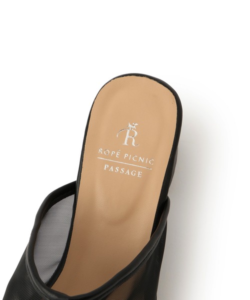 ROPE' PICNIC（ロペピクニック）の「スクエアトゥチュールミュール（パンプス・レディース・ブラック/シルバー・S/M/L）」の7枚目の写真