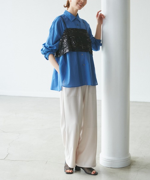 ROPE' PICNIC（ロペピクニック）の「スクエアトゥチュールミュール（パンプス・レディース・ブラック/シルバー・S/M/L）」の18枚目の写真