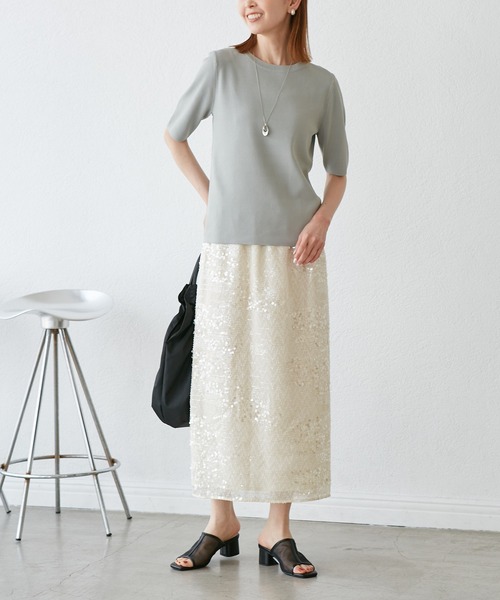 ROPE' PICNIC（ロペピクニック）の「スクエアトゥチュールミュール（パンプス・レディース・ブラック/シルバー・S/M/L）」の20枚目の写真