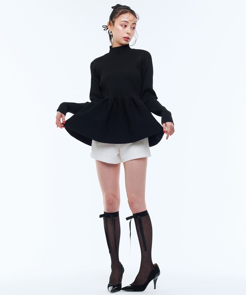 Narcissus(ナルシス)の「シンプルショートパンツ(その他パンツ・レディース・ホワイト/ブラック・FREE)」の15枚目の写真