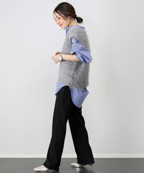 Aletta vita（アレッタビータ）の「裏起毛極伸びストレッチストレートパンツ（その他パンツ・レディース・ベージュ系その他/ホワイト系その他/ブラック・S/M/L）」の5枚目の写真