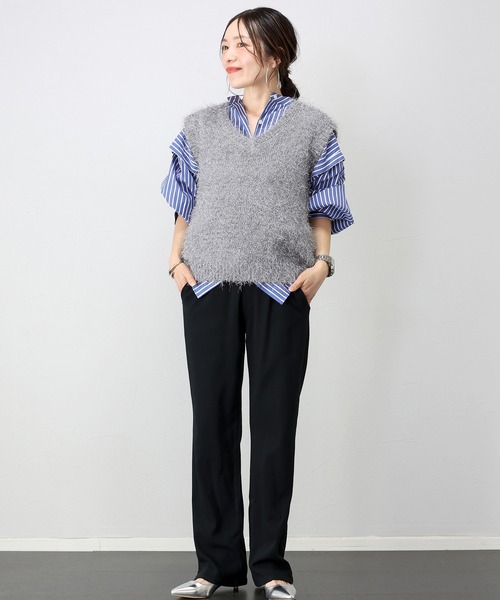 Aletta vita（アレッタビータ）の「裏起毛極伸びストレッチストレートパンツ（その他パンツ・レディース・ベージュ系その他/ホワイト系その他/ブラック・S/M/L）」の13枚目の写真