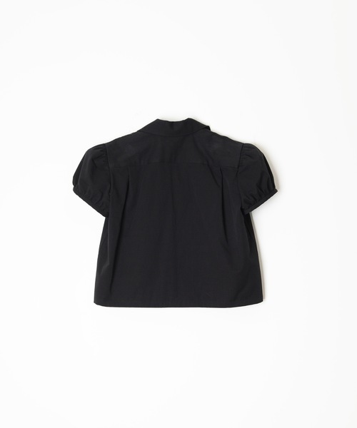 HOLIDAY（ホリデイ）の「BOW PUFF S/S SHIRT ボウパフショートスリーブシャツ（シャツ/ブラウス・レディース・ブラック/グレイッシュベージュ・ONE SIZE）」の3枚目の写真