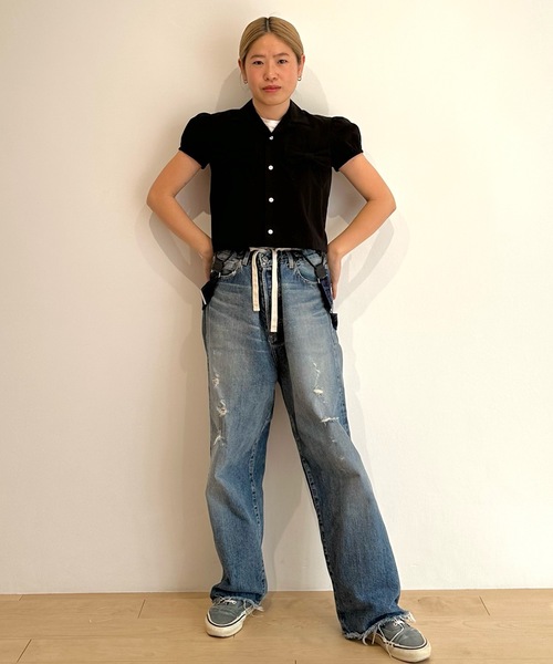 HOLIDAY（ホリデイ）の「BOW PUFF S/S SHIRT ボウパフショートスリーブシャツ（シャツ/ブラウス・レディース・ブラック/グレイッシュベージュ・ONE SIZE）」の15枚目の写真