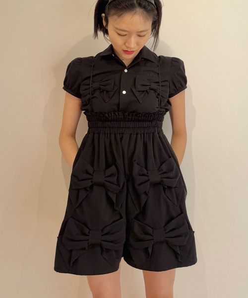 HOLIDAY（ホリデイ）の「BOW PUFF S/S SHIRT ボウパフショートスリーブシャツ（シャツ/ブラウス・レディース・ブラック/グレイッシュベージュ・ONE SIZE）」の21枚目の写真