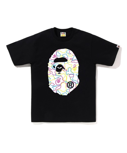 NEON CAMO BIG APE HEAD TEE（Tシャツ/カットソー）｜A BATHING