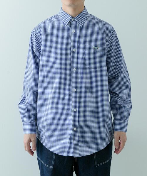ITEMS URBANRESEARCH（アイテムズ アーバンリサーチ）の「『別注』Fox Youth×ITEMS　ギンガムチェックシャツ（シャツ/ブラウス・メンズ・ブラック/ブルー・MEDIUM/LARGE）」の19枚目の写真