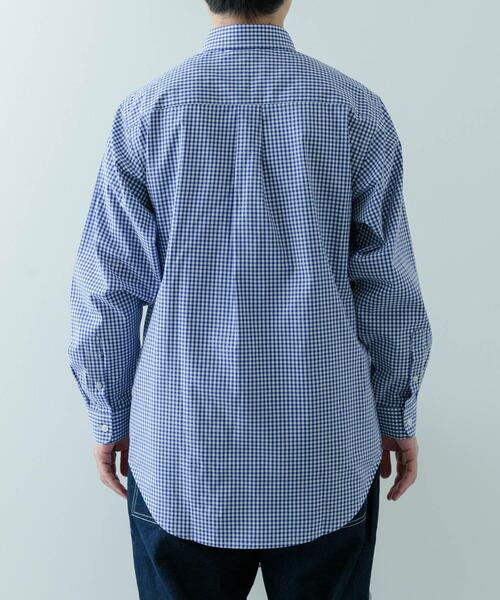 ITEMS URBANRESEARCH（アイテムズ アーバンリサーチ）の「『別注』Fox Youth×ITEMS　ギンガムチェックシャツ（シャツ/ブラウス・メンズ・ブラック/ブルー・MEDIUM/LARGE）」の14枚目の写真