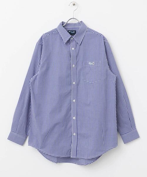 ITEMS URBANRESEARCH（アイテムズ アーバンリサーチ）の「『別注』Fox Youth×ITEMS　ギンガムチェックシャツ（シャツ/ブラウス・メンズ・ブラック/ブルー・MEDIUM/LARGE）」の13枚目の写真