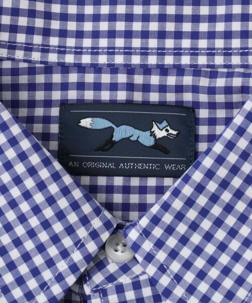 ITEMS URBANRESEARCH（アイテムズ アーバンリサーチ）の「『別注』Fox Youth×ITEMS　ギンガムチェックシャツ（シャツ/ブラウス・メンズ・ブラック/ブルー・MEDIUM/LARGE）」の10枚目の写真