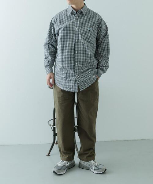 ITEMS URBANRESEARCH（アイテムズ アーバンリサーチ）の「『別注』Fox Youth×ITEMS　ギンガムチェックシャツ（シャツ/ブラウス・メンズ・ブラック/ブルー・MEDIUM/LARGE）」の5枚目の写真