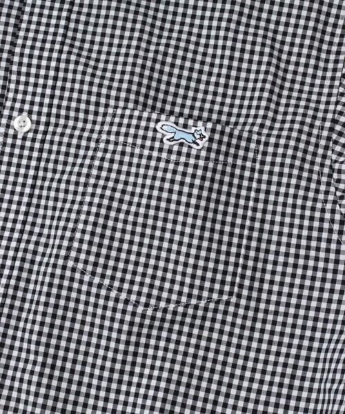 ITEMS URBANRESEARCH（アイテムズ アーバンリサーチ）の「『別注』Fox Youth×ITEMS　ギンガムチェックシャツ（シャツ/ブラウス・メンズ・ブラック/ブルー・MEDIUM/LARGE）」の3枚目の写真