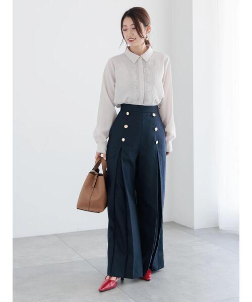 Te chichi(テチチ)の「ボックスタックマリンパンツ《2025spring catalog item》(その他パンツ・レディース・オフホワイト/ブルー/ネイビー・F)」の5枚目の写真