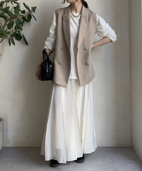 DouDou(ドゥドゥ)の「ダブルメッシュジレ(ベスト・レディース・ブラック/ベージュ/ネイビー・FREE)」の14枚目の写真