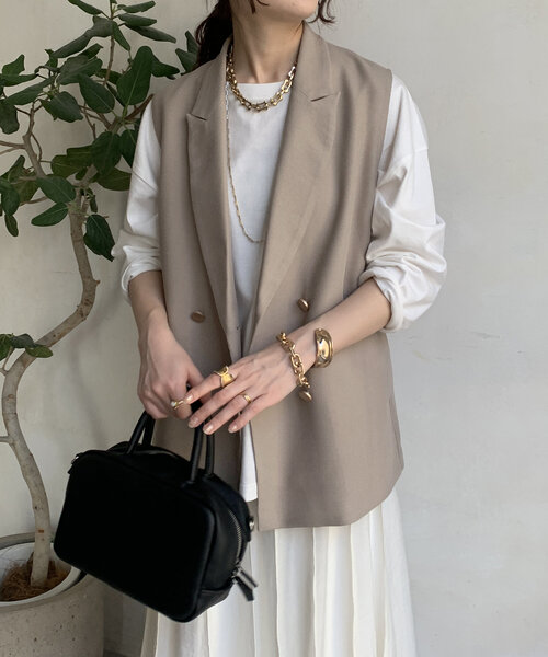 DouDou(ドゥドゥ)の「ダブルメッシュジレ(ベスト・レディース・ブラック/ベージュ/ネイビー・FREE)」の18枚目の写真