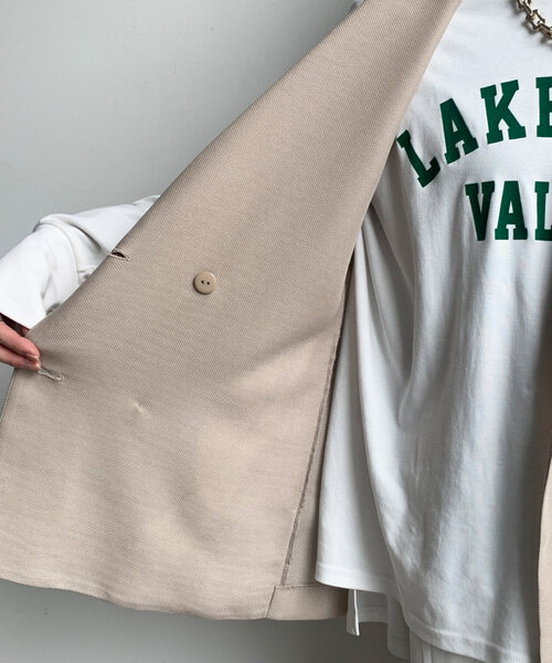 DOUDOU(ドゥドゥ) ダブルメッシュジレ　ネイビー フリーサイズ DOUDOU(ドゥドゥ) ダブルメッシュジレ ネイビー フリーサイズ