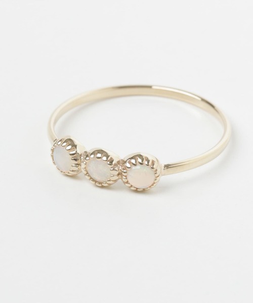 URBAN RESEARCH（アーバンリサーチ）の「ff by decor urban research　three stone ring（リング・レディース・ホワイト系その他/ブラック/その他1・13/11/9/5）」の4枚目の写真