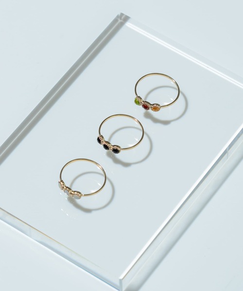 URBAN RESEARCH（アーバンリサーチ）の「ff by decor urban research　three stone ring（リング・レディース・ホワイト系その他/ブラック/その他1・13/11/9/5）」の10枚目の写真