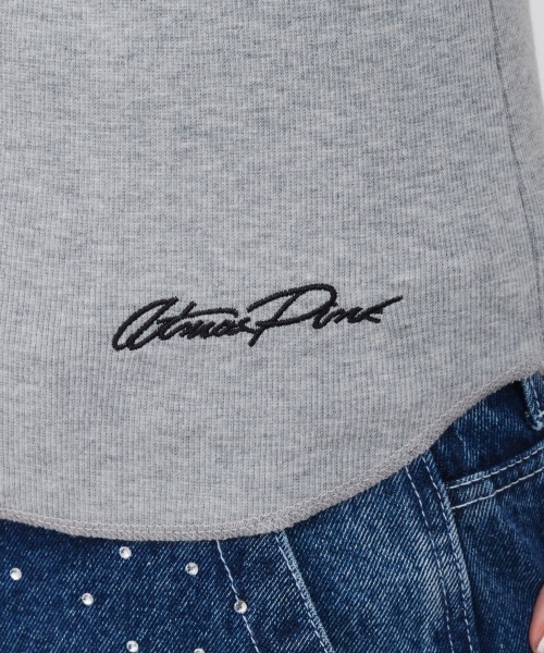 atmos pink(アトモスピンク)の「atmos pink Logo Embroidery Tank Top / アトモス ピンク ロゴ エンブロイダリー タンクトップ(タンクトップ・レディース・ホワイト/ブラック/グレー・FREE)」の10枚目の写真