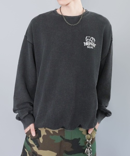 セール】バックプリントスウェット/8ボールダイスデザイン