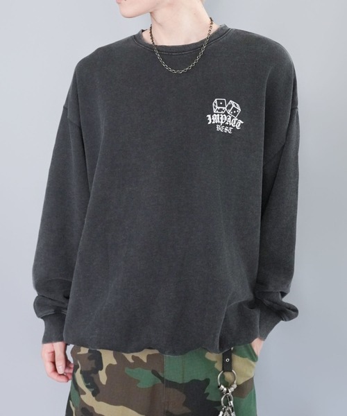 セール】バックプリントスウェット/8ボールダイスデザイン