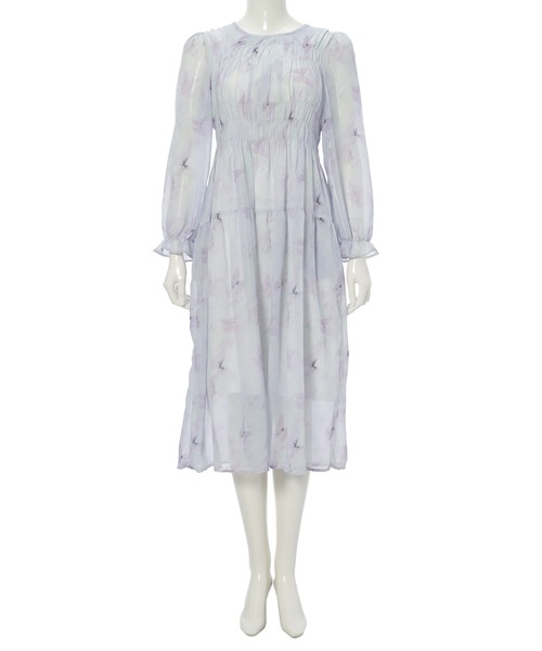 fifth（フィフス）の「水彩フラワー柄シャーリングワンピース（ワンピース・レディース・ラベンダー/イエロー・M）」の11枚目の写真