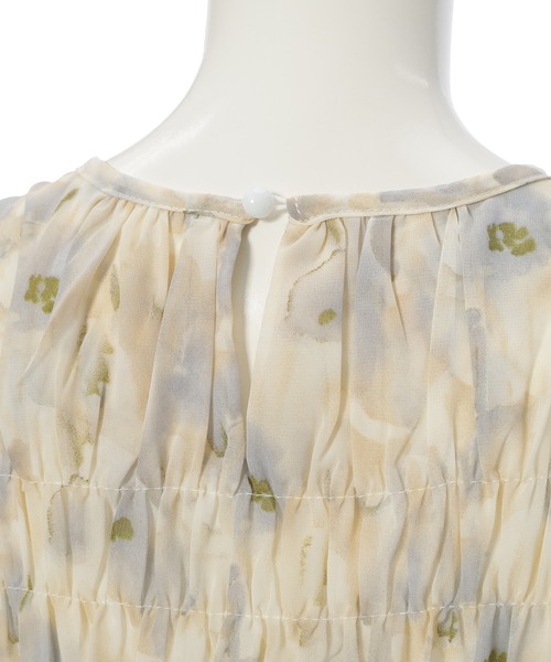 fifth（フィフス）の「水彩フラワー柄シャーリングワンピース（ワンピース・レディース・ラベンダー/イエロー・M）」の19枚目の写真