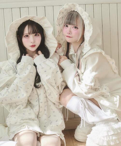 Whinny ベイビーフラワープリンセス パーカー 柄1 Whinny パーカー Whinny/ベイビーフラワープリンセス レディース