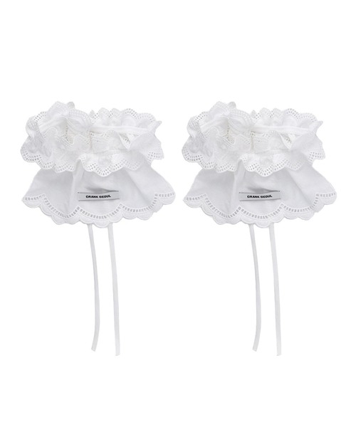 CRANK（クランク）の「★K-POPアイドル着用 CRANK／フリルシューカバー（シューズアクセサリー・レディース・ブラック/ホワイト・FREE）」の4枚目の写真