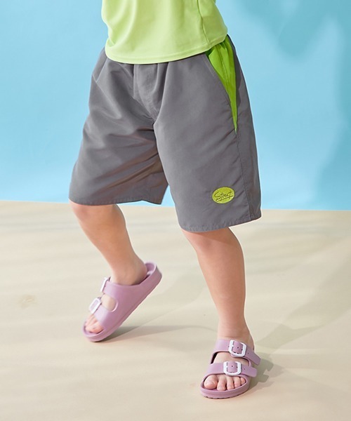 devirock(デビロック)の「服っぽく着られる 配色デザイン UVカット サーフパンツ水着(水着・キッズ・カーキ/ダークネイビー/スミクロ・130cm/120cm/110cm/100cm/160cm/150cm/140cm)」の18枚目の写真