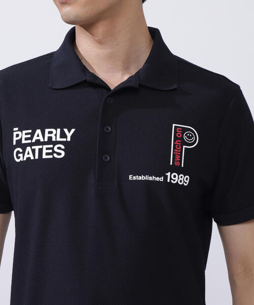 PEARLY GATES(パーリーゲイツ)の「【PEARLY GATES】SPX FD150d×FD30/1裏使ツイル半袖ポロシャツ(ポロシャツ・メンズ・ホワイト/イエロー/ネイビー/ブルー・MEDIUM/LARGE/X-LARGE/XX-LARGE)」の14枚目の写真