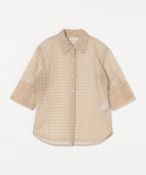 ATTISESSION（アティセッション）の「＜ATTISESSION＞エンブロイダリー ハーフスリーブ シャツ（シャツ/ブラウス・レディース・ベージュ/ブラック・FREE）」の20枚目の写真