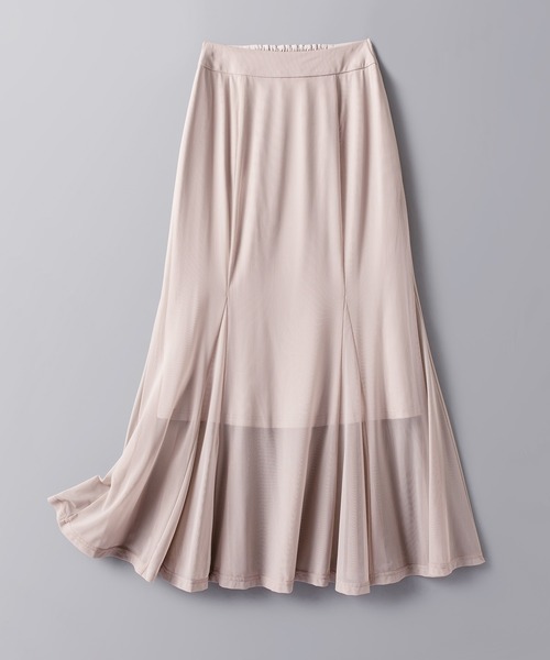 SAISON DE PAPILLON(セゾンドパピヨン)の「マーメイドチュールロングスカート(スカート・レディース・チャコール/ベージュ/ブラック・L/M/S)」の10枚目の写真