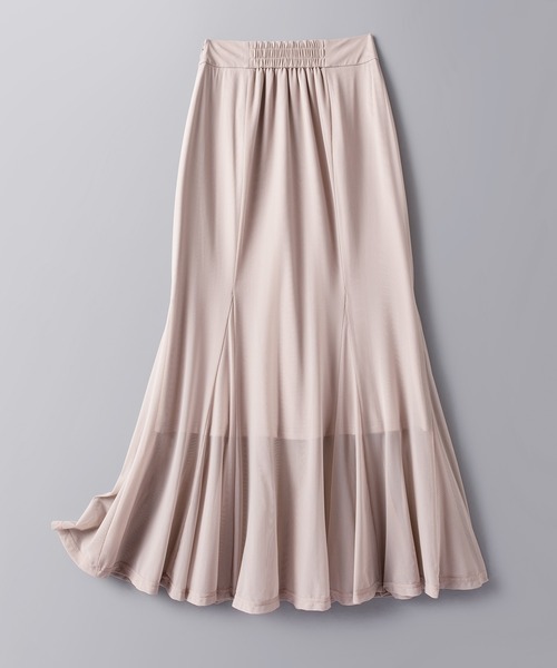 SAISON DE PAPILLON(セゾンドパピヨン)の「マーメイドチュールロングスカート(スカート・レディース・チャコール/ベージュ/ブラック・L/M/S)」の11枚目の写真