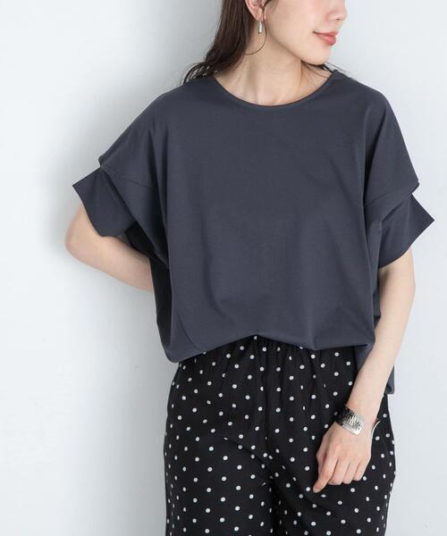 URBAN RESEARCH Sonny Label（アーバンリサーチサニーレーベル）の「『WEB限定』吸水速乾UVクールタッチドルマンプルオーバー（Tシャツ/カットソー・レディース・オフホワイト/チャコールグレー/ブルー/グレー系その他・FREE）」の3枚目の写真