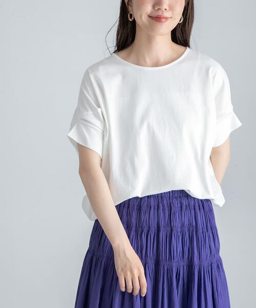 URBAN RESEARCH Sonny Label（アーバンリサーチサニーレーベル）の「『WEB限定』吸水速乾UVクールタッチドルマンプルオーバー（Tシャツ/カットソー・レディース・オフホワイト/チャコールグレー/ブルー/グレー系その他・FREE）」の5枚目の写真