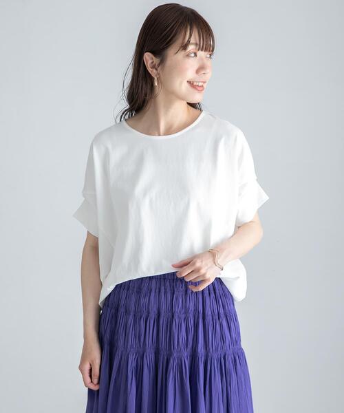 URBAN RESEARCH Sonny Label（アーバンリサーチサニーレーベル）の「『WEB限定』吸水速乾UVクールタッチドルマンプルオーバー（Tシャツ/カットソー・レディース・オフホワイト/チャコールグレー/ブルー/グレー系その他・FREE）」の7枚目の写真