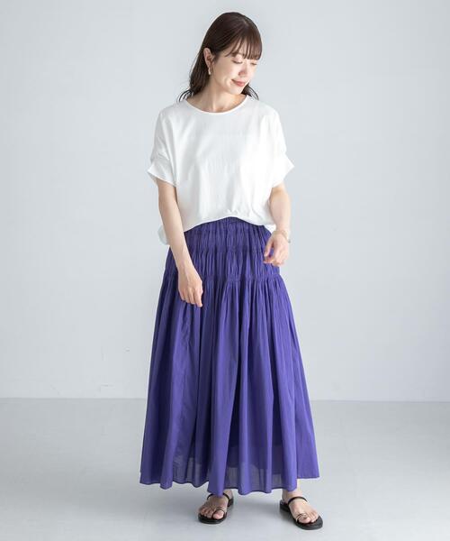 URBAN RESEARCH Sonny Label（アーバンリサーチサニーレーベル）の「『WEB限定』吸水速乾UVクールタッチドルマンプルオーバー（Tシャツ/カットソー・レディース・オフホワイト/チャコールグレー/ブルー/グレー系その他・FREE）」の10枚目の写真