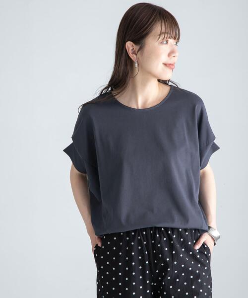URBAN RESEARCH Sonny Label（アーバンリサーチサニーレーベル）の「『WEB限定』吸水速乾UVクールタッチドルマンプルオーバー（Tシャツ/カットソー・レディース・オフホワイト/チャコールグレー/ブルー/グレー系その他・FREE）」の13枚目の写真