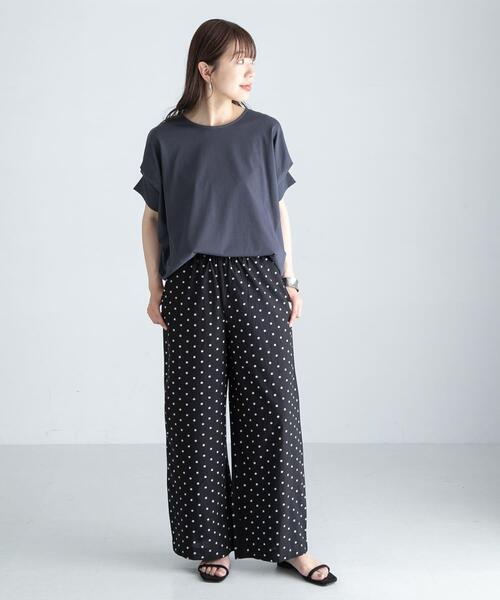 URBAN RESEARCH Sonny Label（アーバンリサーチサニーレーベル）の「『WEB限定』吸水速乾UVクールタッチドルマンプルオーバー（Tシャツ/カットソー・レディース・オフホワイト/チャコールグレー/ブルー/グレー系その他・FREE）」の17枚目の写真