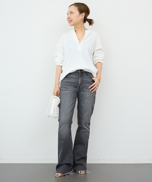 デニム・ジーパン Mother The Weekender Black Denim Jeans セール】【MOTHER/マザー】THE WEEKENDER（デニムパンツ