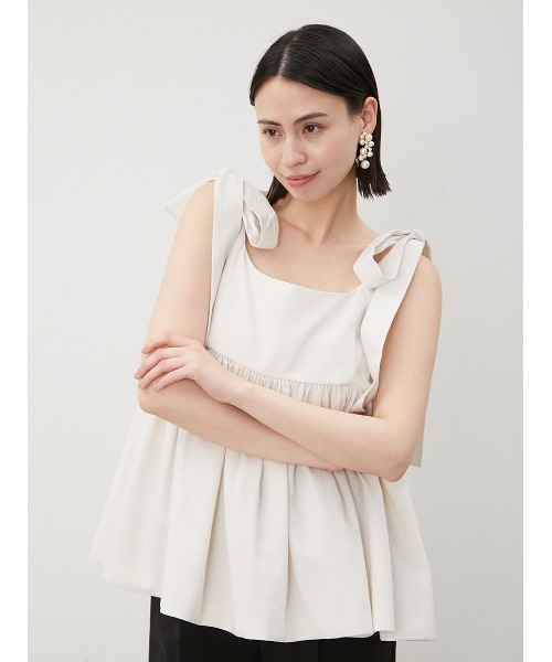 Mila Owen キャミソール ペプラムブラウス×ワイドパンツSETUP Mila Owen キャミソール ペプラムブラウス×ワイドパンツSETUP