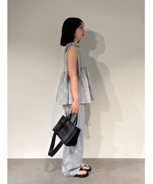 セール】【セットアイテム】【ウォッシャブル】ペプラムブラウス