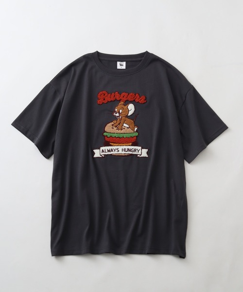 Tom&Jerry(トムアンドジェリー)の「【Tom & Jerry/トム & ジェリー】アートワークデザイン サガラ刺繍 半袖Tシャツ(Tシャツ/カットソー・レディース・グリーン/オフホワイト/スミクロ/ベージュ・L/M)」の7枚目の写真